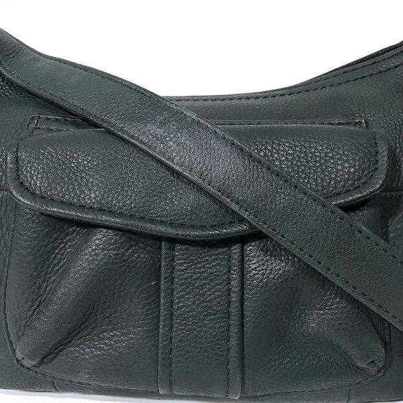 Vintage Fossil 75082 Black Leather Shoulder Purse - Picture 5 of 17